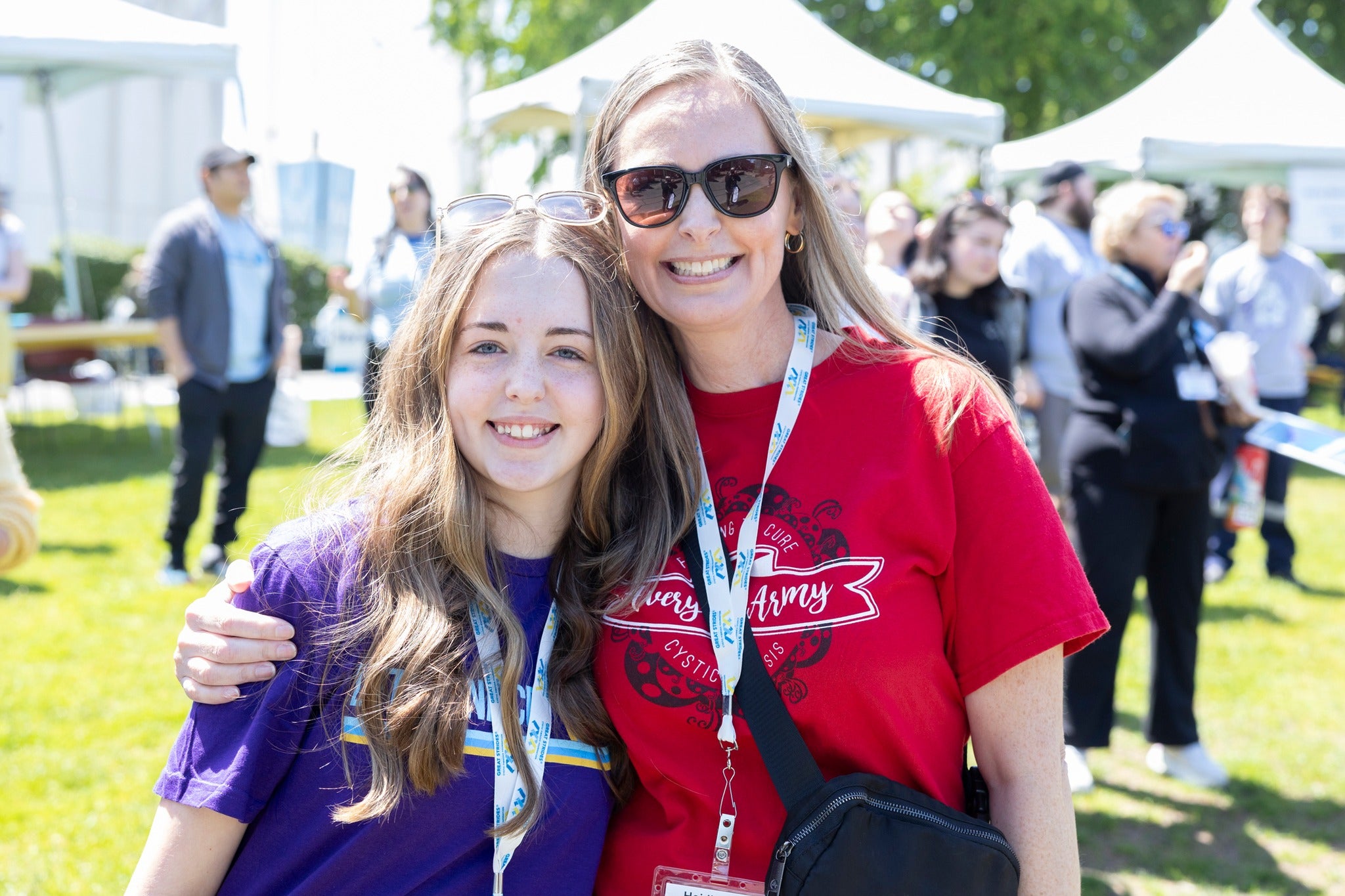 Avery and Heidi at Great Strides Walk Seattle with Avery's Army