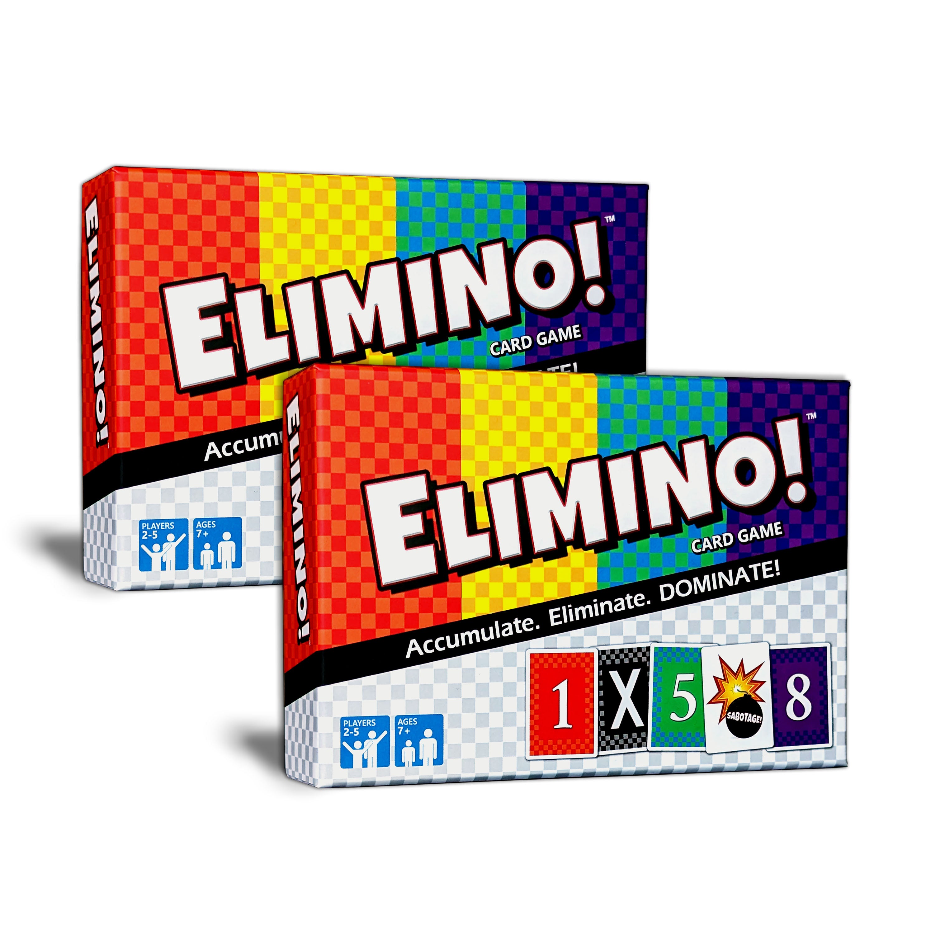 ELIMINO Card Game - 2 Pack - SAVE 15% + FREE SHIPPING! MOST POPULAR!