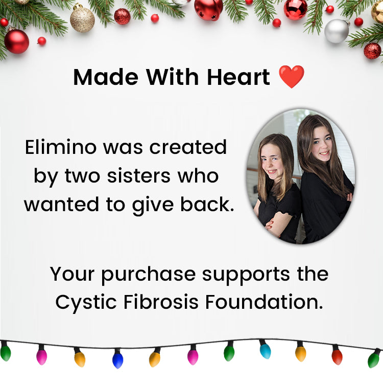 Text about two designer sisters supporting the Cystic Fibrosis Foundation.